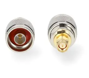 Nedis Antennenadapter SMA Stecker - N Stecker silber / Adapter / vergoldet / 50 Ohm / 2 Stück.
