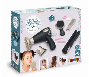 Smoby My Beauty Friseurset mit Haartrockner / Kinderfriseurset / Haartrockner mit Sound und Licht