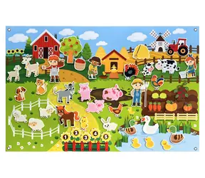 2KIDS TOYS Interaktive Spielwand Bauernhof / ab 3 Jahren / Filz