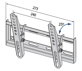 TB Touch TB-251 / TV-Wandhalterung / faltbar / bis zu 42 Zoll / VESA 200x200 / bis zu 20 kg