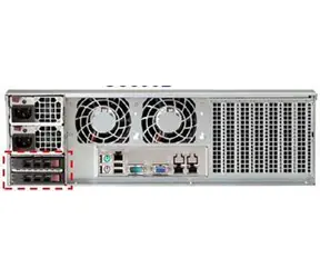 SuperMicro Gehäuse für 2× 2,5"-Hot-Swap auf der Rückseite SC836B / Gehäuse / Hot-Swap / SAS3/SATA3 / inkl. Kabel und Backplane