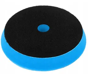 Dedra Polierschwamm mit Klettverschluss, weich, 150 mm, blau / Polierschwamm / Durchmesser 150 mm / Dicke 25 mm