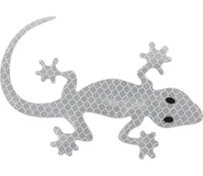 Compass Aufkleber Gecko silber / Aufkleber / Fahrzeugaußenbereich / Gecko-Design