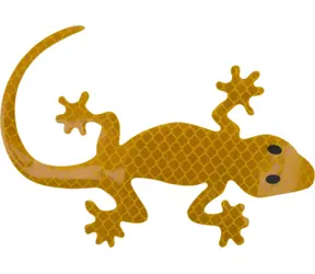 Compass -Aufkleber Gecko gelb / Aufkleber / Fahrzeugaußenseite / Gecko-Design