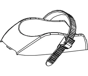 Compass Fahrradträgerklemme links für Dolphin3/Dolphin4 / Ersatz-Trägerklemme / Links / Für 02125 und 02126