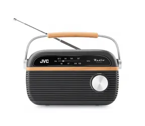 JVC RA-E215G grau / Tragbares Radio / FM / 2 W / Batterie- und Netzbetrieb