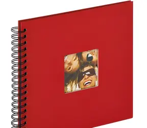 Walther Fun SA108R rot 26×25 cm / Album / 40 schwarze Seiten / Spiralbindung