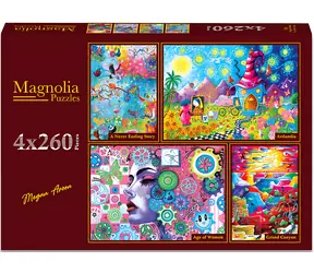 MAGNOLIA Puzzle: Die unendliche Geschichte, Kunstwelt, Frauenpower und Grand Canyon / 4 x 260 Teile