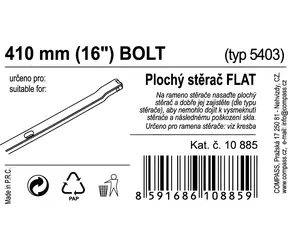 Compass Scheibenwischer FLACH (SCHRAUBENMONTAGE) 410 mm / Scheibenwischer / Flach / SCHRAUBENMONTAGE / Servicepaket