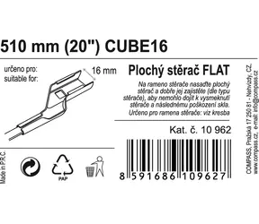 Compass FLAT BULK CUBE16 510 mm / Scheibenwischer / Flach / Cube16-Halterung / Serviceverpackung