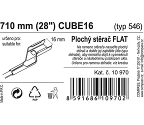 Compass FLAT BULK CUBE16 710mm / Scheibenwischer / Flaches Design / Cube16-Halterung / Serviceverpackung