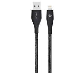 Belkin DuraTek PLUS USB - Lightning mit Trageschlaufe, schwarz / Kabel / 3 m