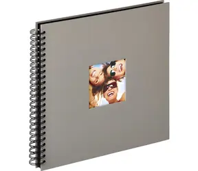 Walther Fun SA110X grau 30x30 / Album / 50 schwarze Seiten / Spiralbindung