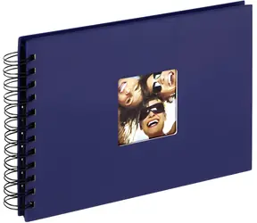 Walther Fotoalbum in Fun Blue / Spiralbindung / 23 × 17 cm / 40 schwarze Seiten