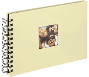 Walther Fun 23x17 cremefarbenes Album / Spiralbindung / 40 schwarze Seiten