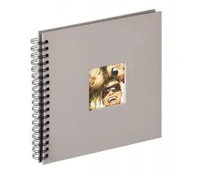 Walther Fun SA108X graues Album 26x25 cm / 40 schwarze Seiten / Spiralbindung