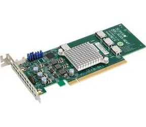 SuperMicro AOC SLG3-4E4T / Controller / 4X NVMe Oculink SFF-8611 / PCIe x16 Gen3 / Low Profile