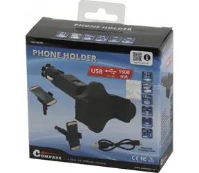 Compass -Steckdose / Kfz-Halterung / Steckdose / 1x USB