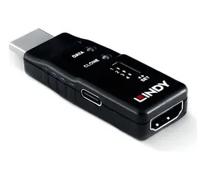 Lindy HDMI EDID Feeder 8K60 schwarz / EDID-Emulator / Auflösung 8K60Hz / USB-C / 2 Jahre Garantie