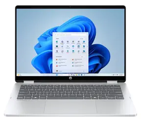 HP OmniBook 5 Flip 14-fp0001ncx silber / Notebook / 14" 2K-Touchscreen / Intel Core i5-120U / 16 GB RAM / 512 GB SSD / Windows 11
