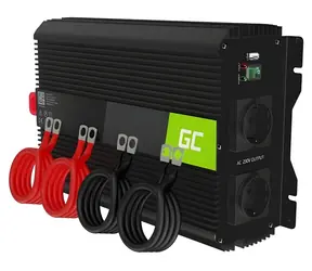 Green Cell PRO / Spannungswandler / 12 V auf 230 V / 3000 W / 6000 W / modifizierte Sinuswelle