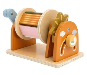 2KIDS TOYS Drehbare Sinnestrommel mit Karten / Bauernhofmotiv / ab 1 Jahr