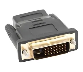 Adapter HDMI (F) - DVI-D (M) 24+1 Dual Link schwarz / Reduzierung / Vergoldete Anschlüsse / Max. 1920 x 1080 px