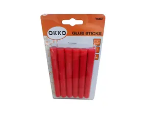 OKKO Heißklebesticks rot / Klebesticks / 11,2 x 100 mm / 6 Stück