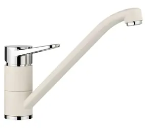 Blanco Spültischarmatur, feinweiß/chrom / Spültischarmatur / Silgranit-Optik / 180° Schwenkarm