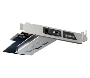 Akasa M.2 PCIe-Adapter mit abnehmbarem Gehäuse / Adapter / PCIe x4 / M.2 NVMe M-Key / Aluminiumabdeckung