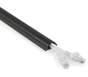 Nedis Kabelkanal schwarz (CMDT3312BK1000) / Kabelkanal / Max. Kabeldicke 12 mm / PVC / 1 Stück