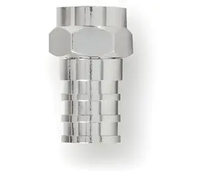 Nedis F-Stecker gerade 7,0 mm silber / Stecker / Stecker / vernickelt / 75 Ohm / Crimp / 2 Stück.
