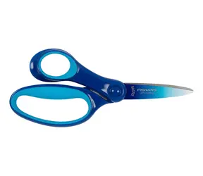 Fiskars 1067854 Ombré-Blau / Schere / Schule / Für Linkshänder / SoftGrip-Griff / 15 cm