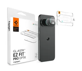 Spigen Glass tR EZ Fit Optik Pro für Google Pixel 11 Pro / Kameraschutzglas / 2 Stück / 9H gehärtetes Glas