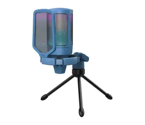FIFINE A6V blau / Gaming-Mikrofon / USB-C / Kondensator / RGB-Hintergrundbeleuchtung / Touch-Stummschaltung