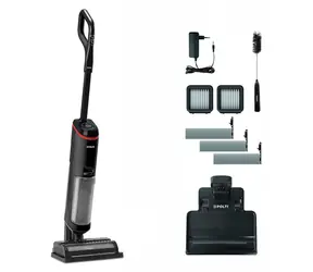 Polti RollySteam WD40C schwarz / Bodenreiniger mit Dampf / 3-in-1 / Schnellladeakku / LED-Anzeige