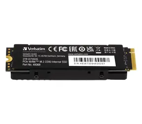 Verbatim Vi7000G 2 TB / Interne SSD / M.2 2280 / PCIe NVMe Gen4 / Lesen: 7000 MB/s / Schreiben: 6500 MB/s