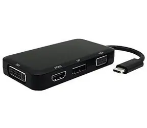 PremiumCord USB-C auf HDMI + DVI + VGA + DisplayPort Konverter / Adapter / 4in1 / USB-C