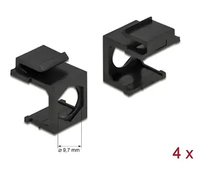 DeLock Keystone Kappe schwarz / Kappe / O 9,7 mm / 4 Stück