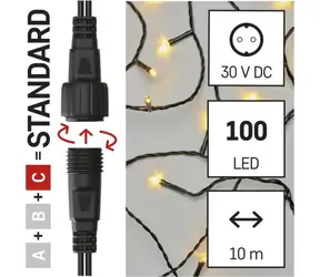 Emos D1AW02 Connect / Lichterkette / 50 LEDs / 5 m / IP44 / warmweiß