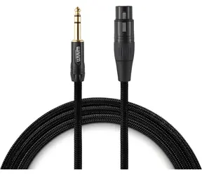 Warm Audio PREM-XLRF-TRSM-6 schwarz / Audiokabel / XLR (F) - Klinkenstecker 6,3 mm (M) / 1,8 m / Premium