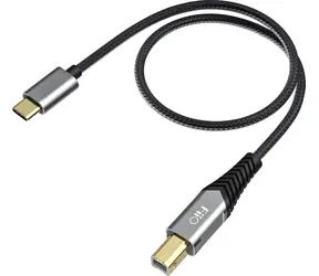 FiiO Kabel USB-C - USB-B 0,5 m schwarz / Kabel / USB-C (M) - USB-B (M)