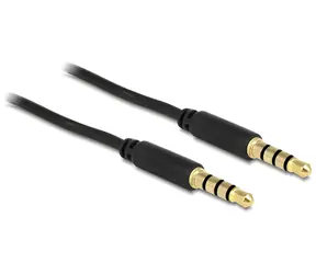 DeLock Audiokabel, 3,5-mm-Klinkenstecker (4-polig), 2 m, schwarz / Audiokabel / Anschluss / 2 m