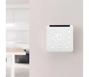 Fibaro Nice Clima-Control weiß / Intelligenter Thermostat / Z-Wave / LED-Display / Alexa & Google Assistant