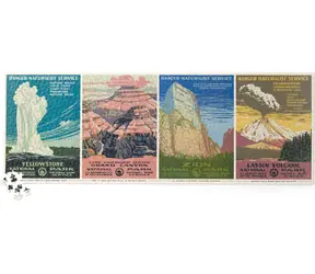 Galison Panoramapuzzle Nationalparks / 1000 Teile / 99 × 35,6 cm