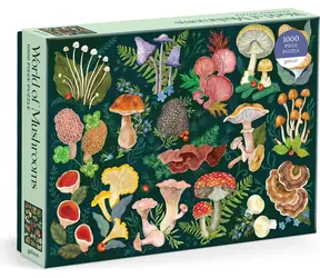 Galison Puzzle Welt der Pilze / 1000 Teile / 68,6 × 50,8 cm