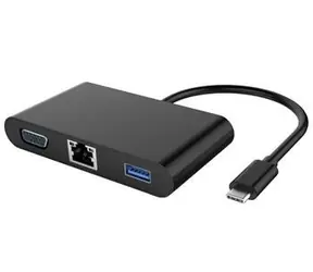 PremiumCord USB-C-Konverter / Konverter / VGA / Audio / USB 3.0 / RJ45 / PD-Ladeanschluss