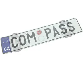 Compass Kennzeichenhalter rahmenlos transparent / Kennzeichenhalter / rahmenlos / Paar