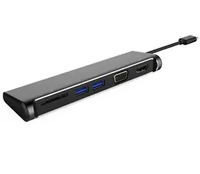 PremiumCord USB-C Hub 5 in 1 / Adapter / HDMI 4K / VGA 1080p / SD-Karte / 2x USB 3.0