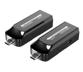 PremiumCord USB-C - USB-C-Verlängerungskabel / Extender / Cat6/6a/7 / 4K 60Hz / 60 m